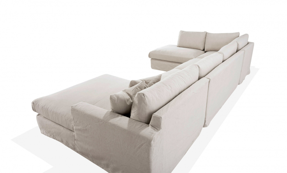 MAXIME U-Soffa Vnster Beige i gruppen Vardagsrum / Soffor / U-Soffor hos SoffaDirekt.se (MXA3DBE)