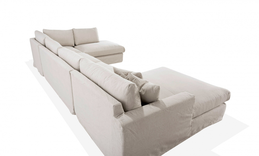 MAXIME U-Soffa Hger Vit i gruppen Vardagsrum / Soffor / U-Soffor hos SoffaDirekt.se (MXD3AVI)