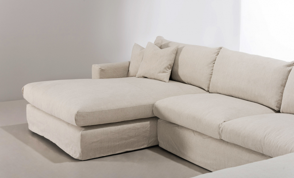 MAXIME U-Soffa Hger Vit i gruppen Vardagsrum / Soffor / U-Soffor hos SoffaDirekt.se (MXD3AVI)