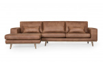 Byt till bild nr 1 (STOCKHOLM Leather Divansoffa Vnster Cognac)