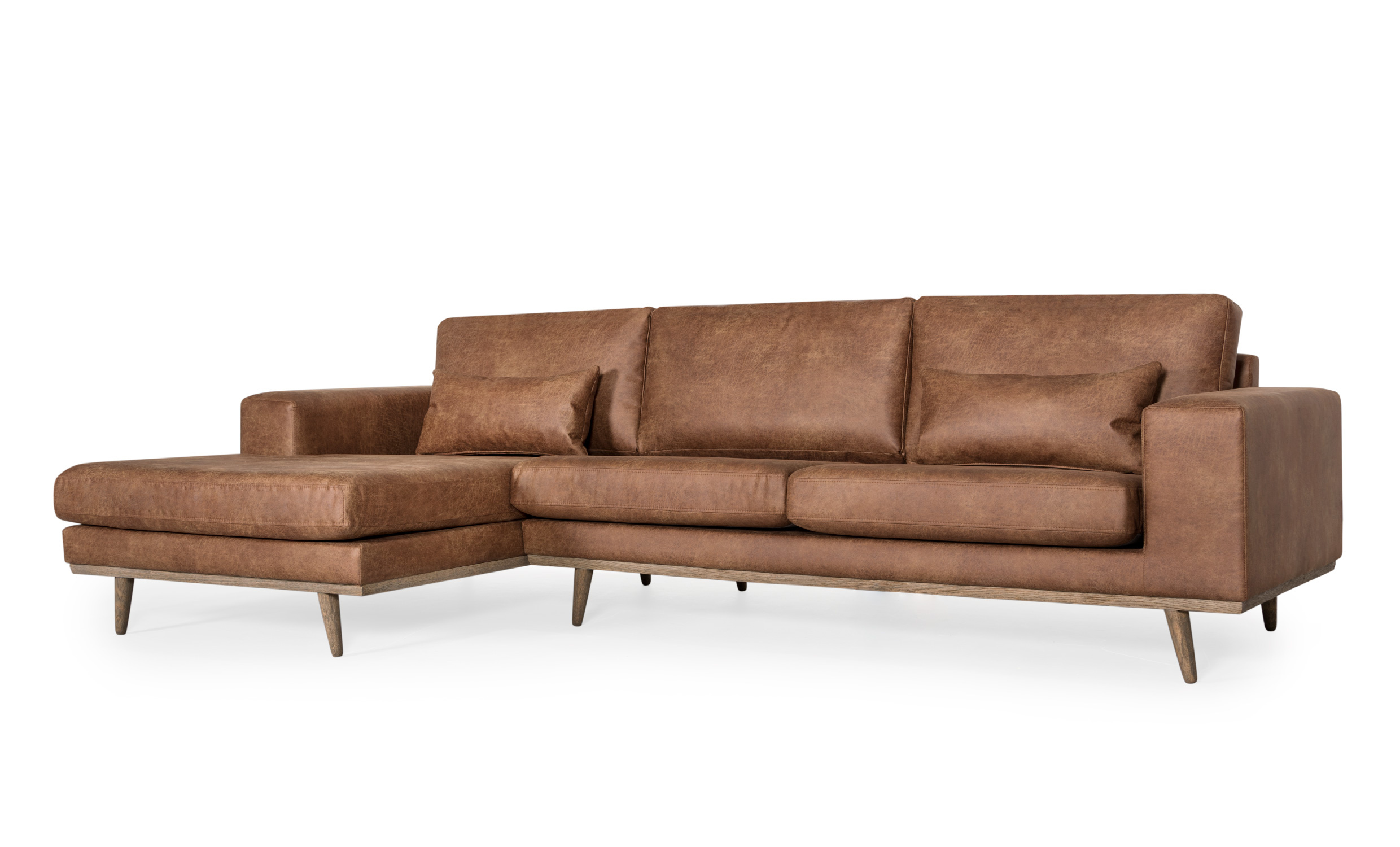 STOCKHOLM Leather Divansoffa Vnster Cognac