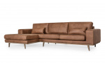 Byt till bild nr 2 (STOCKHOLM Leather Divansoffa Vnster Cognac)