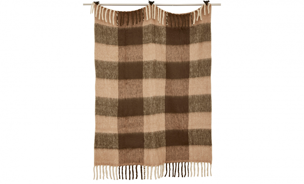 CHECK Mohair Pld Mrkbrun i gruppen Mattor & Textil / Pldar hos SoffaDirekt.se (N892492-73)