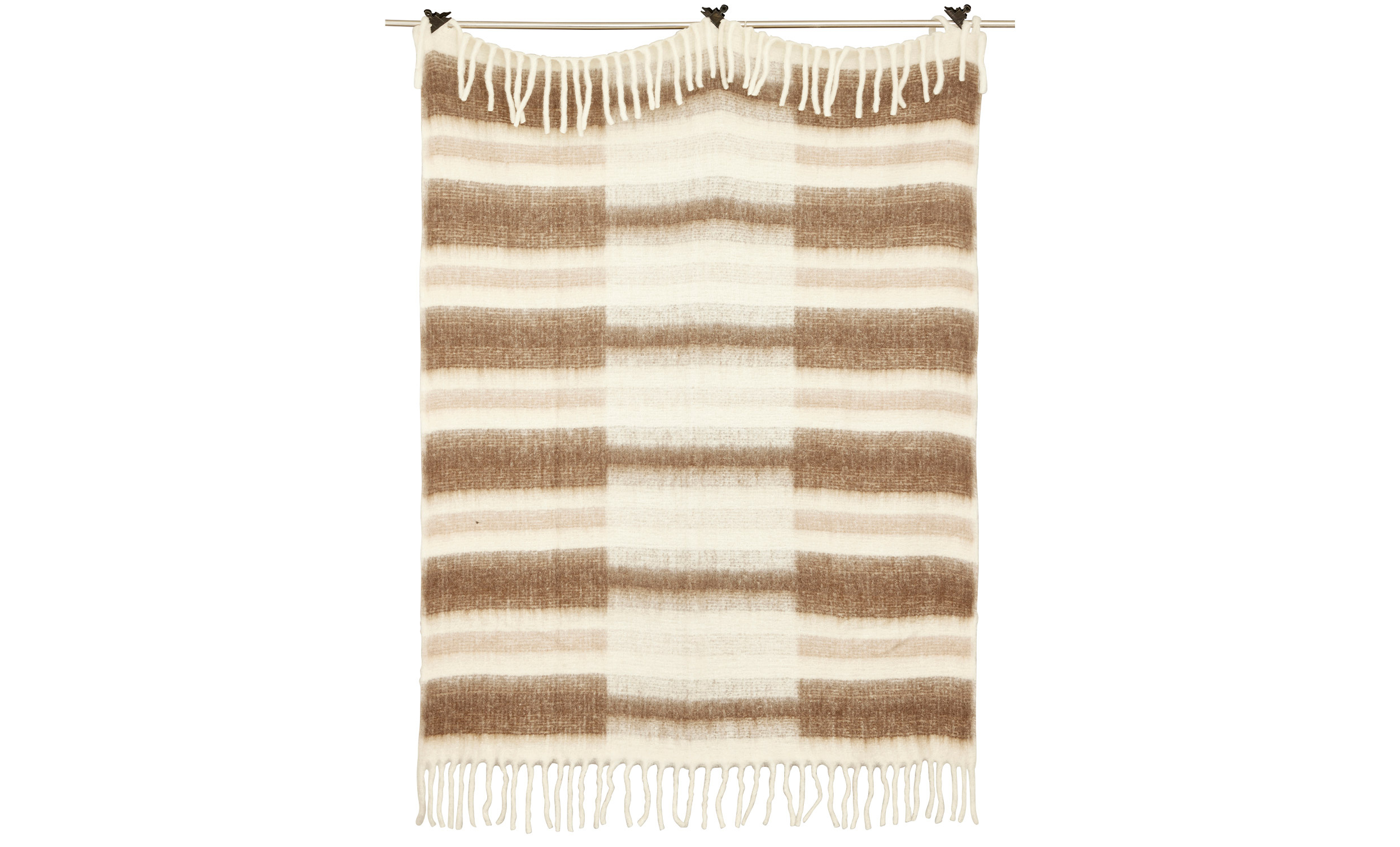 STRIPED Mohair Pld Gr/Vit