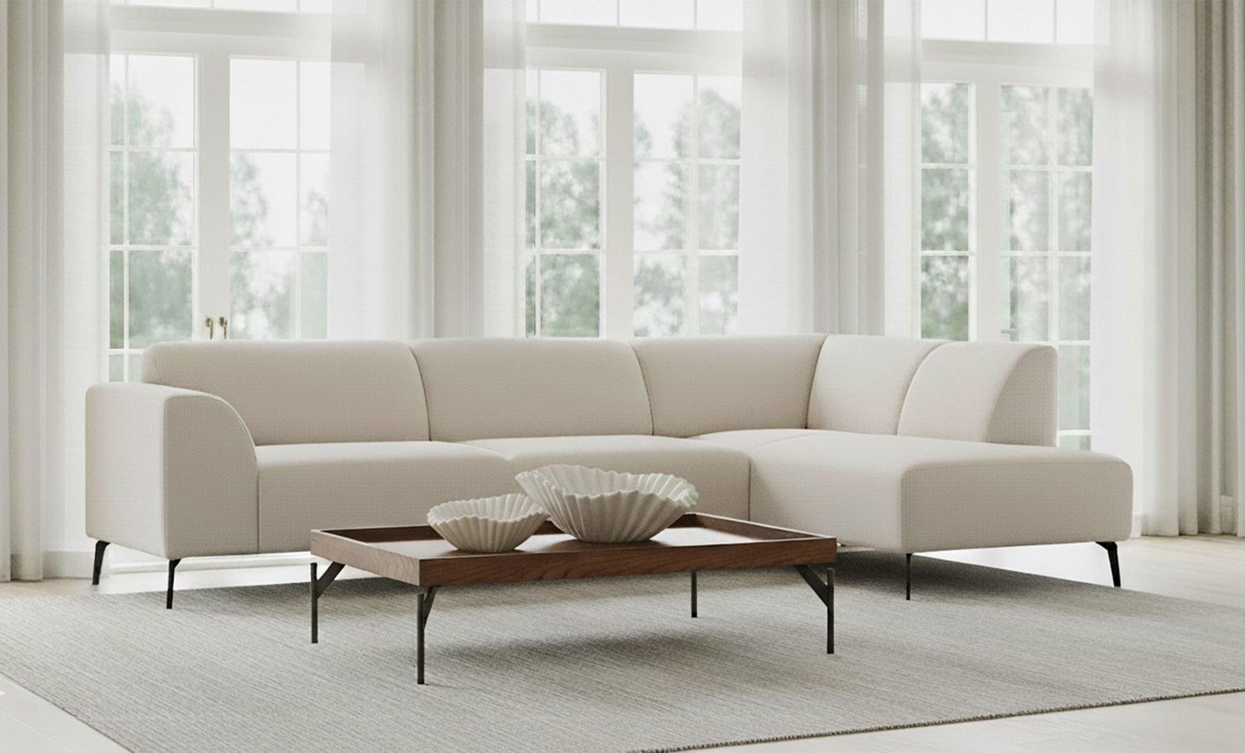 NICE L-Soffa Hger Greige 