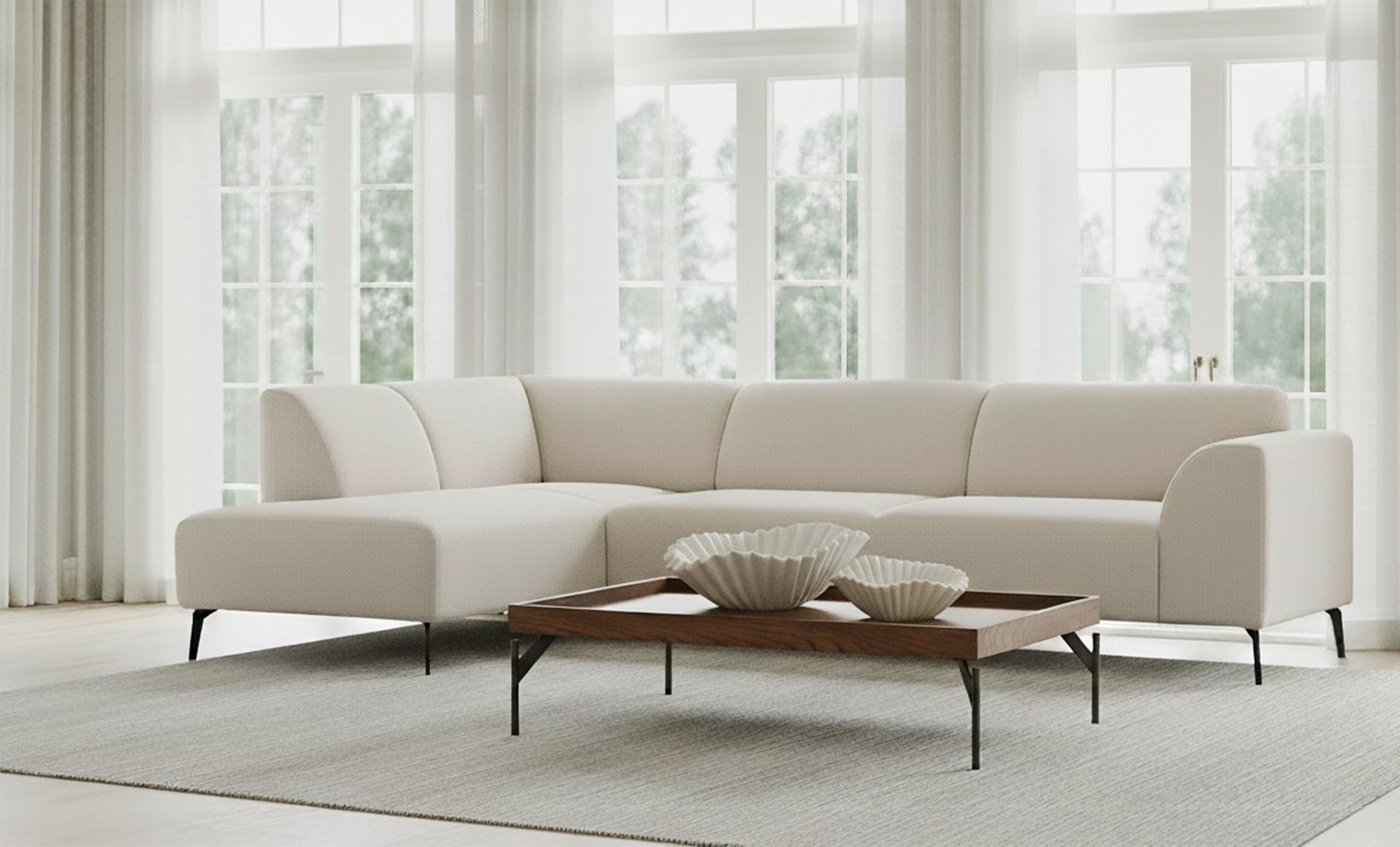 NICE L-Soffa Vnster Greige