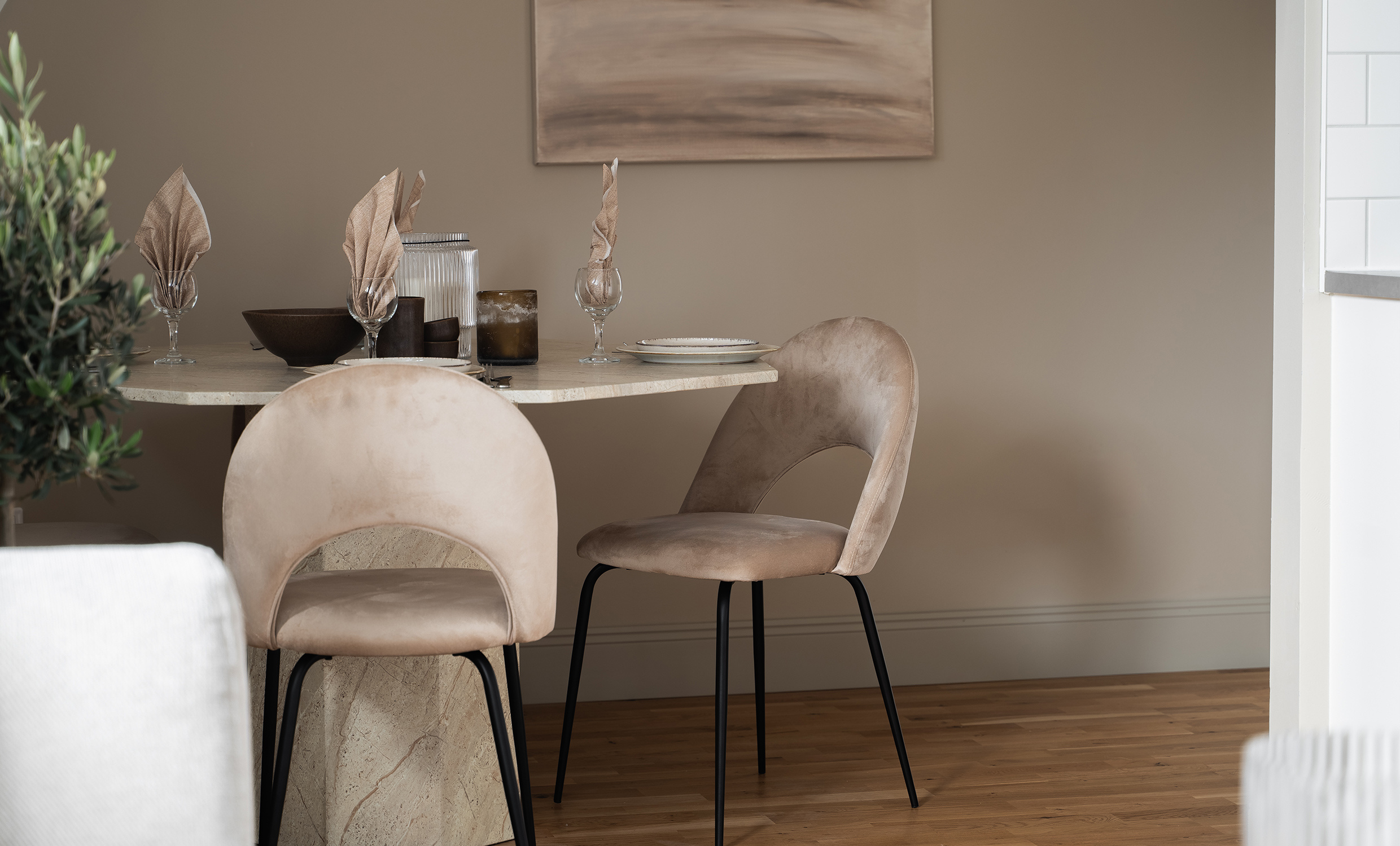 SELINE Stol Beige