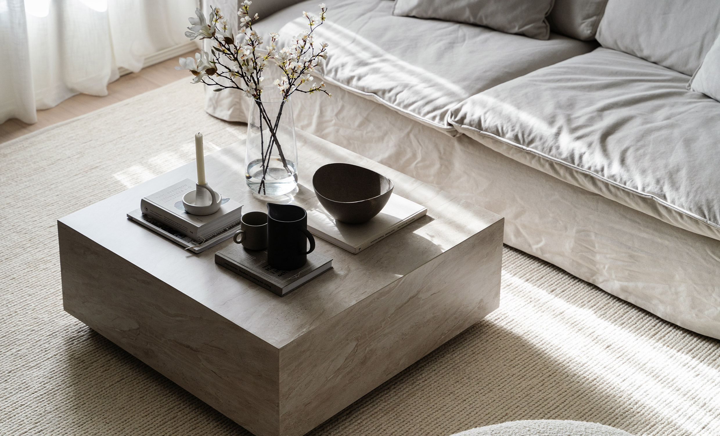 CATANIA Soffbord 90 Beige 