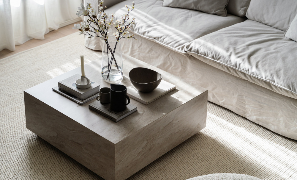 CATANIA Soffbord 90 Beige i gruppen Vardagsrum / Soffbord / Marmorbord hos SoffaDirekt.se (OL-2091CT-A)