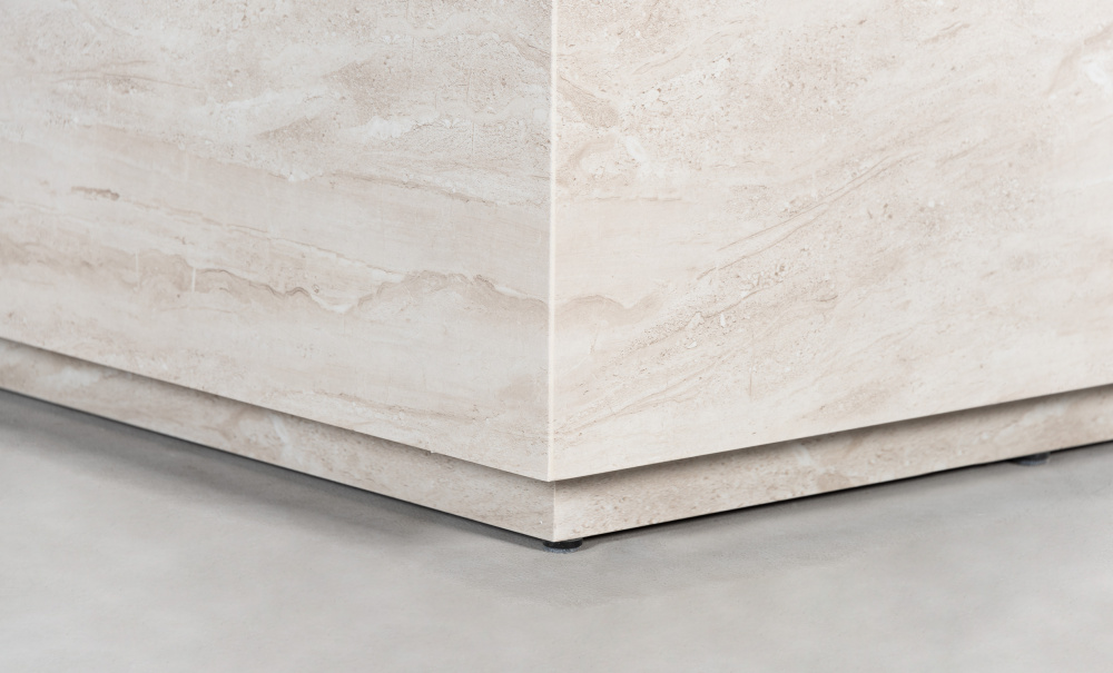 CATANIA Soffbord 90 Beige i gruppen Vardagsrum / Soffbord / Marmorbord hos SoffaDirekt.se (OL-2091CT-A)
