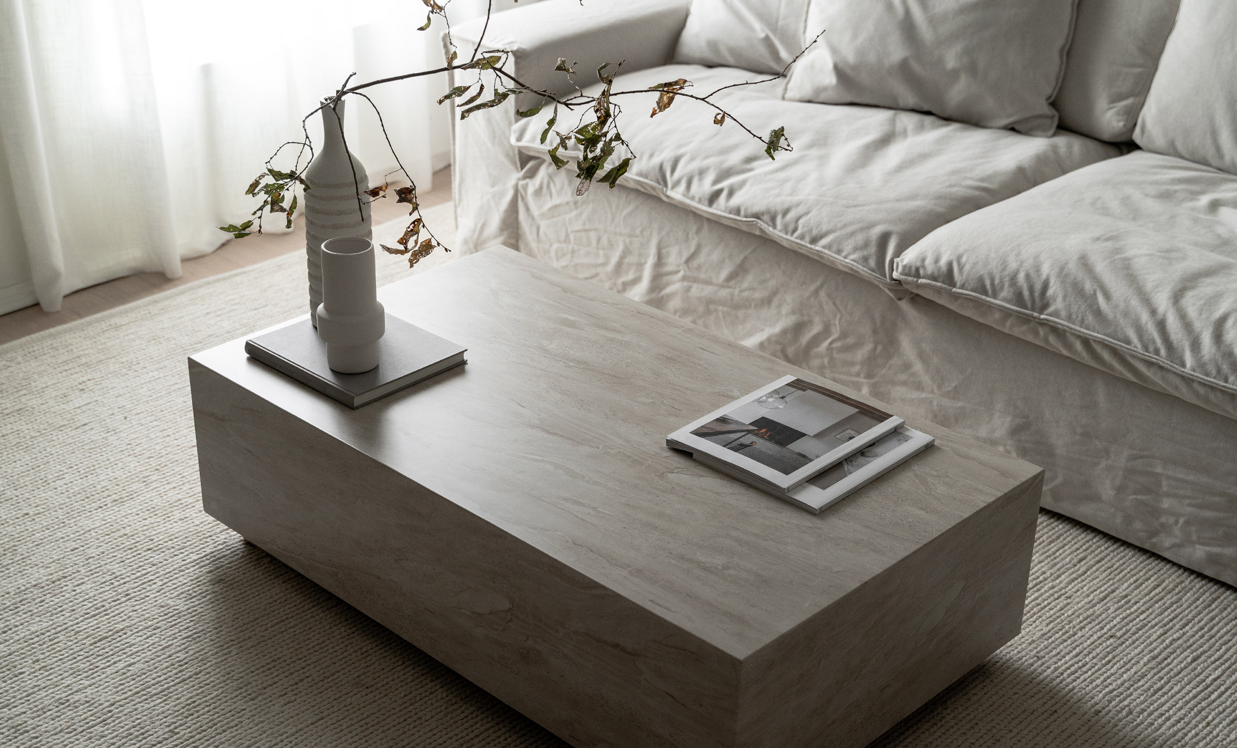 CATANIA Soffbord 120 Beige