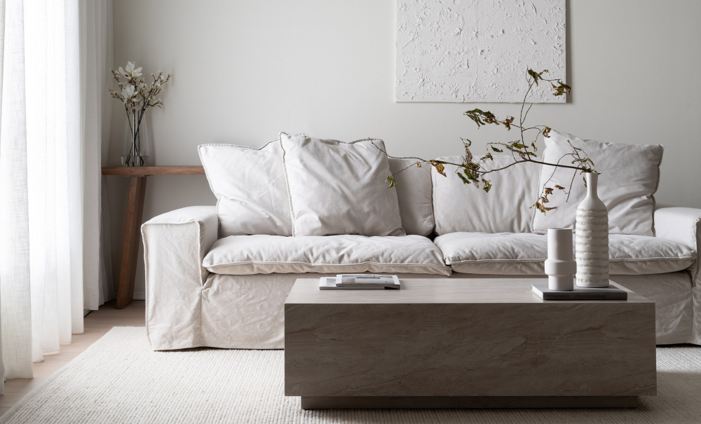 CATANIA Soffbord 120 Beige i gruppen Vardagsrum / Soffbord / Marmorbord hos SoffaDirekt.se (OL-2091CT-BE)