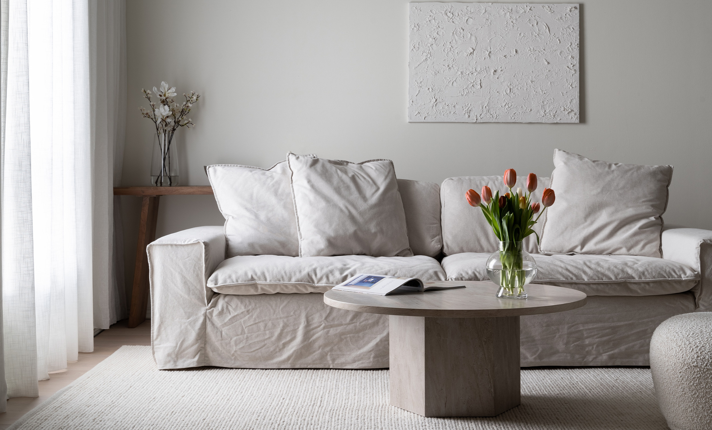 CATANIA Soffbord 95 Beige