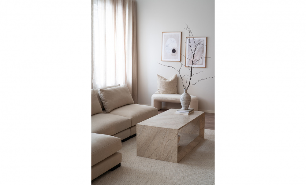 CATANIA DOUBLE Soffbord Beige i gruppen Vardagsrum / Soffbord hos SoffaDirekt.se (OL-2230CT-A-SY36)