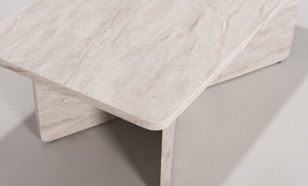 CATANIA Soffbord Cross 120 Beige i gruppen Vardagsrum / Soffbord hos SoffaDirekt.se (OL-2381CT-C-BE)