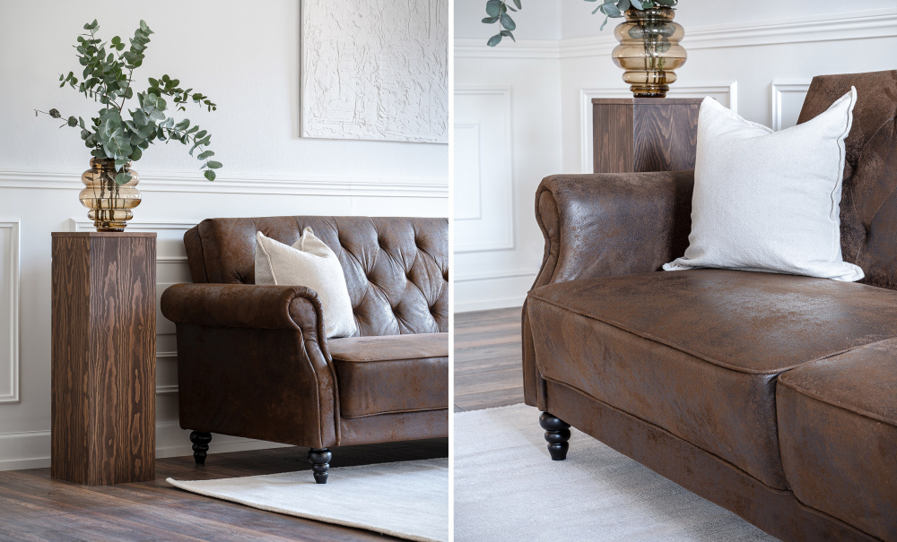 LEEDS Bddsoffa Chesterfield i gruppen Vardagsrum / Soffor / Chesterfieldsoffor hos SoffaDirekt.se (PAB-172N8-CD-1)