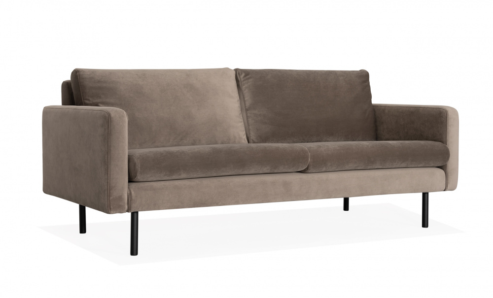 SANDHAMN 3-sitssoffa Velvet Mrkgr i gruppen Vardagsrum / Soffor / 3-sits soffor hos SoffaDirekt.se (SA3SSA18)