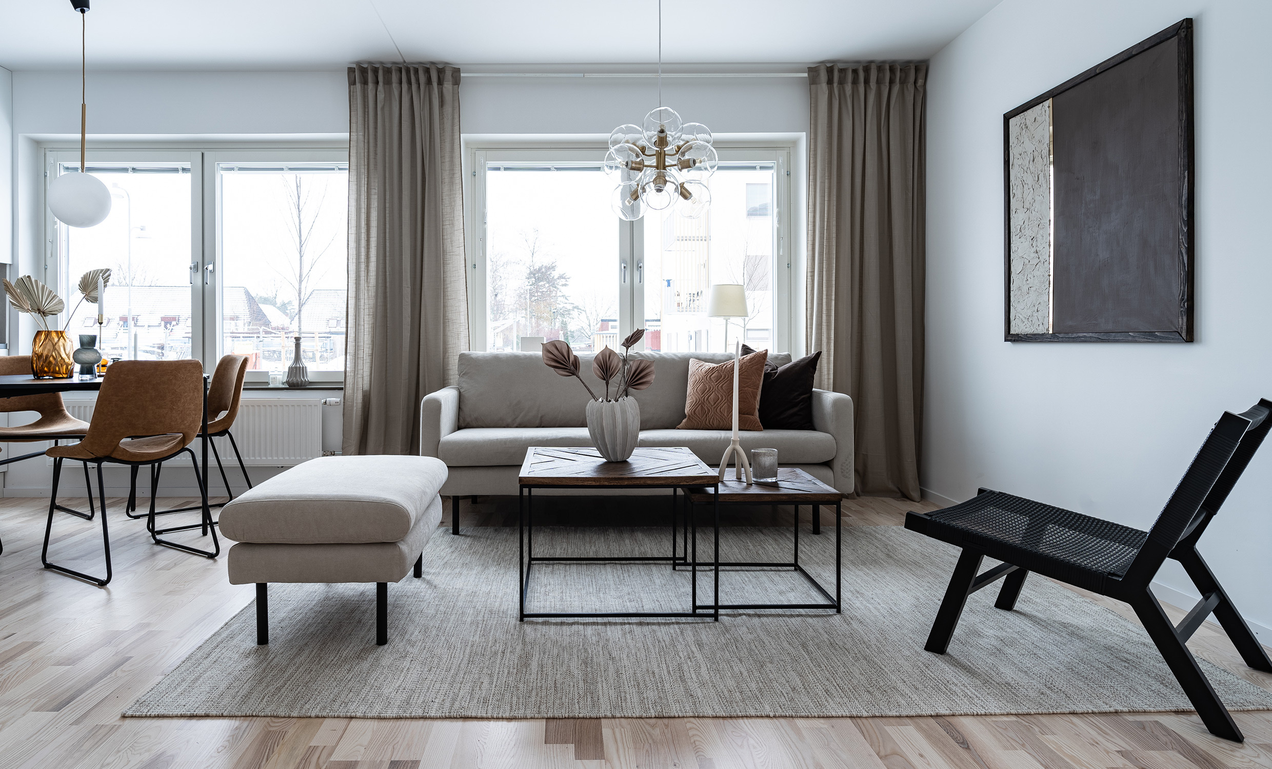 SANDHAMN Fotpall Beige