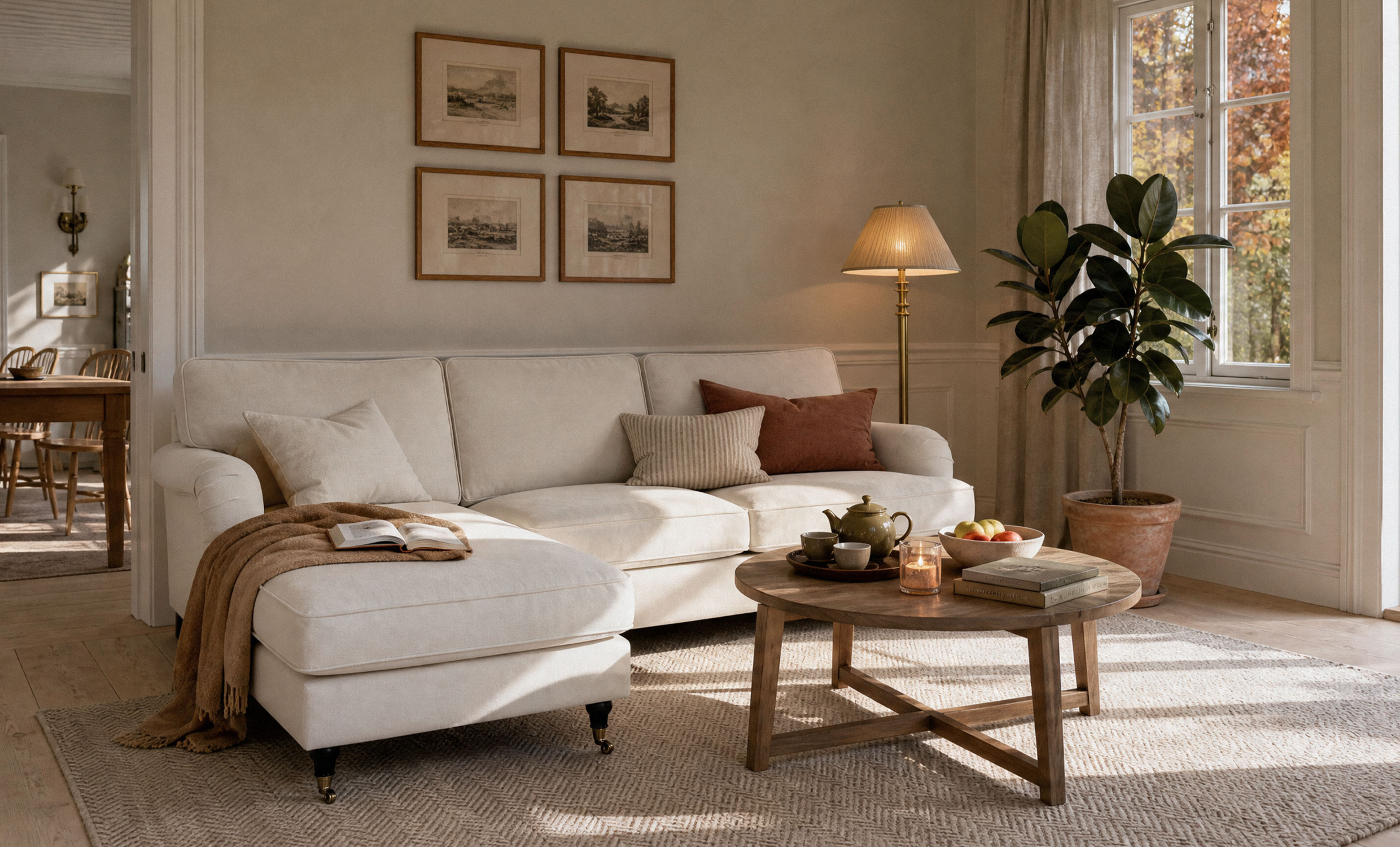 SKAGEN Divansoffa Vänster Howard Classic Offwhite