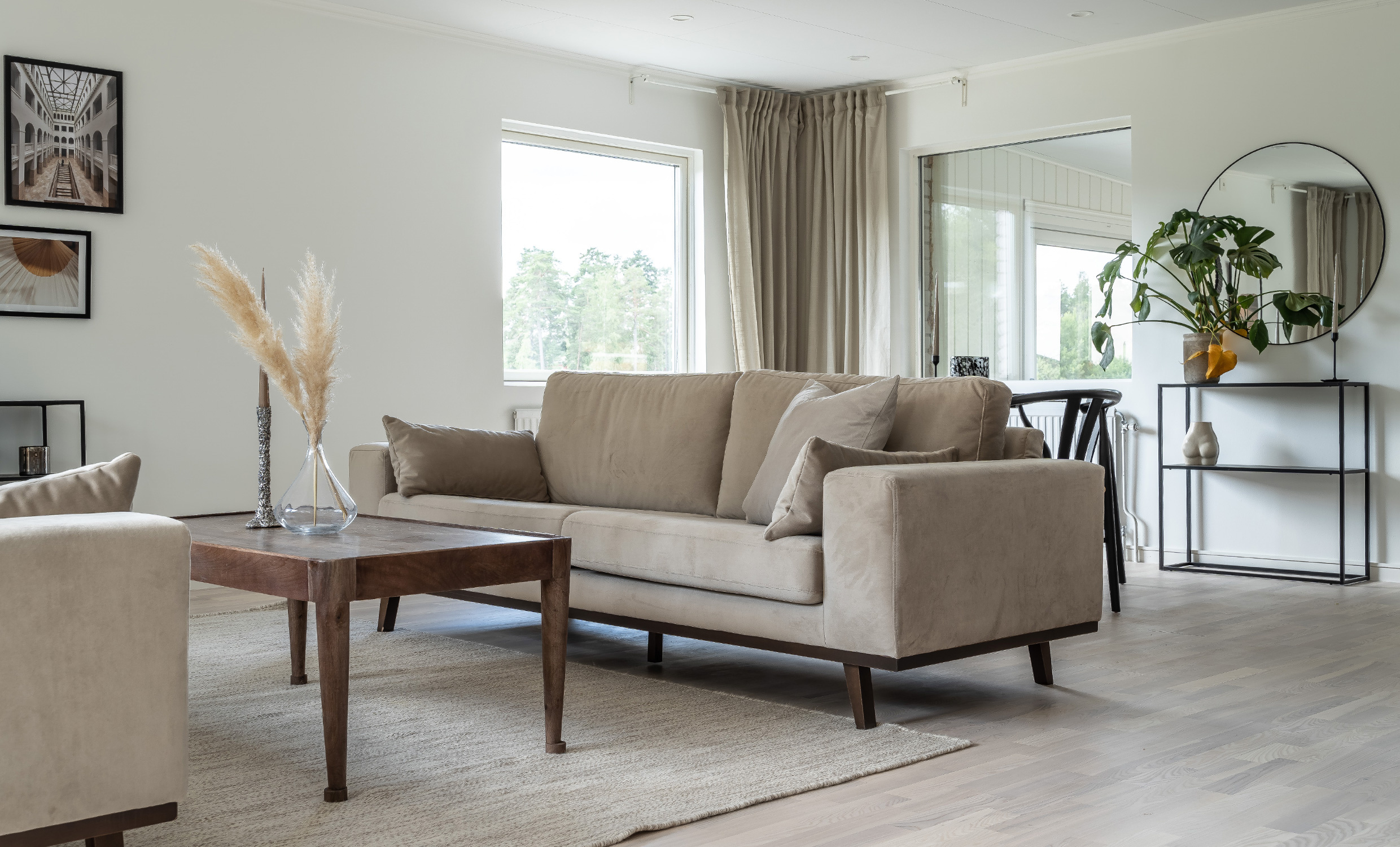 STOCKHOLM 3-sits soffa Velvet Edition Greige