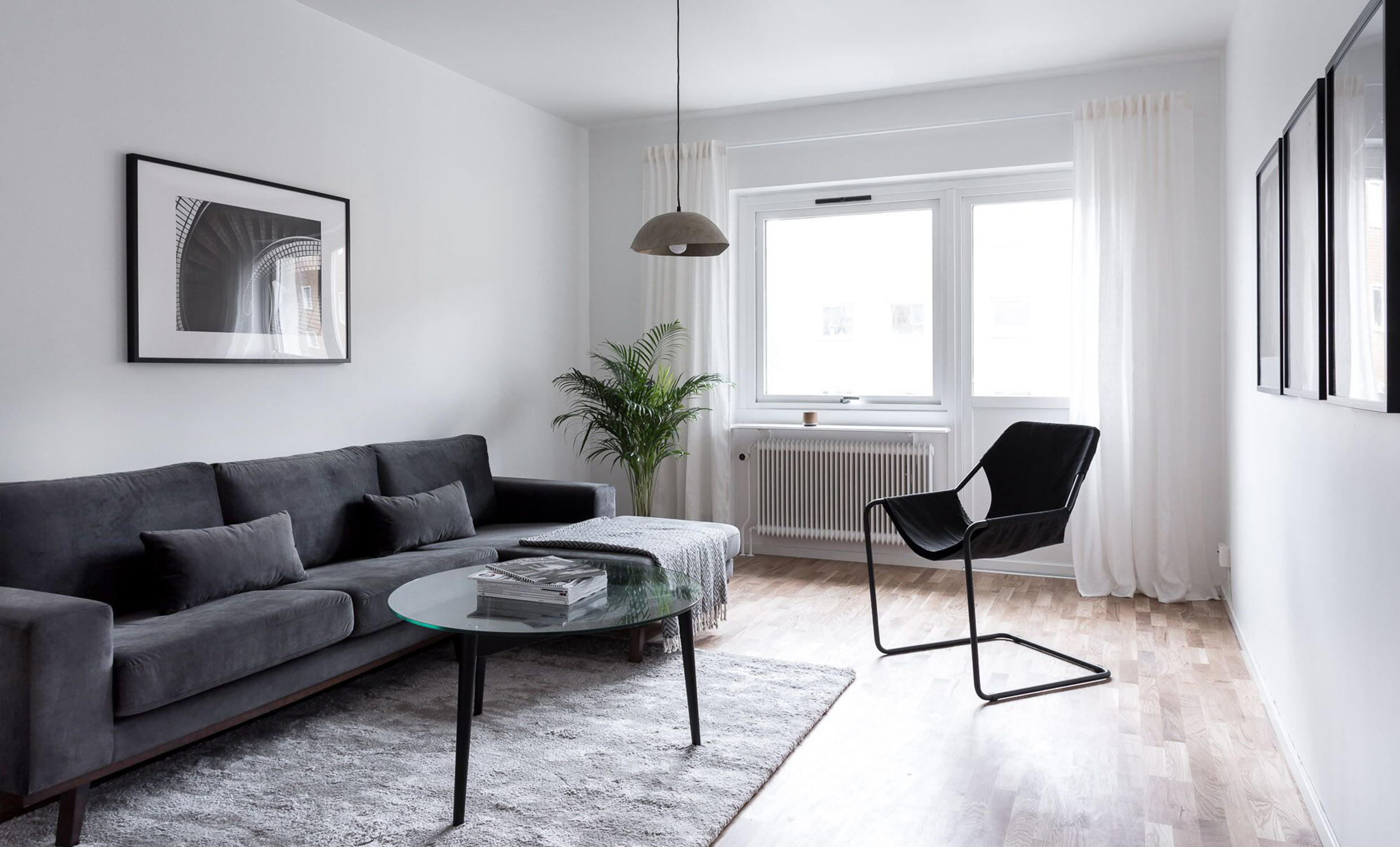 STOCKHOLM Divansoffa Hger Velvet Edition Mrkgr