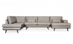 STOCKHOLM Fusion U-soffa Vänster Mörkbeige