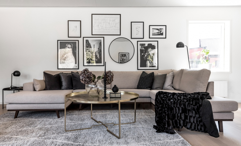 STOCKHOLM Fusion U-soffa Vnster Mrkbeige i gruppen Vardagsrum / Soffor / U-Soffor hos SoffaDirekt.se (STA3DCA10)