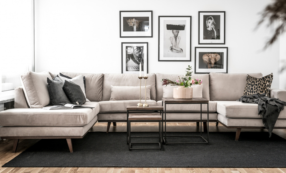 STOCKHOLM U-soffa Vnster Velvet Edition Grn i gruppen Vardagsrum / Soffor / U-Soffor hos SoffaDirekt.se (STA3DRI38)