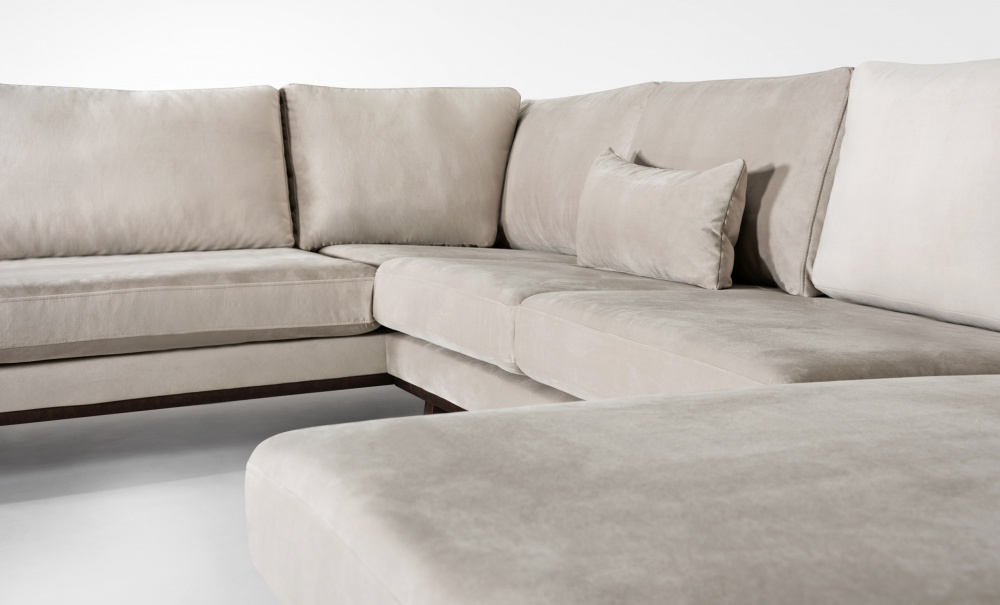 STOCKHOLM U-soffa Vnster Velvet Edition Ljusgr i gruppen Vardagsrum / Soffor / U-Soffor hos SoffaDirekt.se (STA3DRI91)