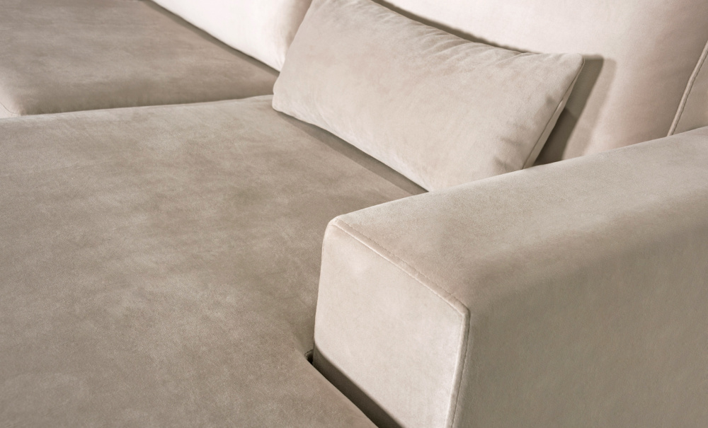 STOCKHOLM U-soffa Vnster Velvet Edition Ljusgr i gruppen Vardagsrum / Soffor / U-Soffor hos SoffaDirekt.se (STA3DRI91)