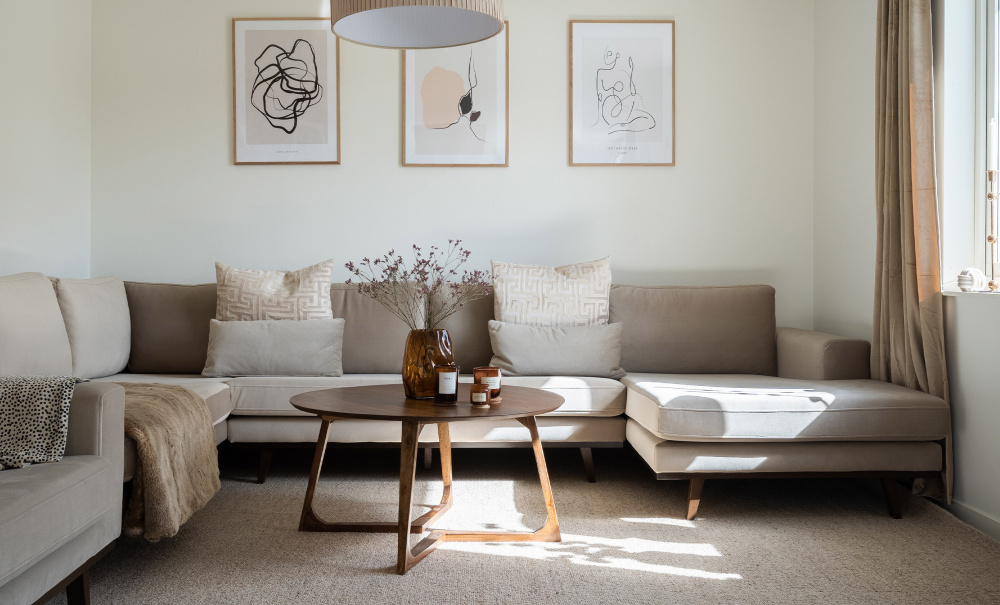 STOCKHOLM U-soffa Vnster Velvet Edition Greige i gruppen Vardagsrum / Soffor / U-Soffor hos SoffaDirekt.se (STA3DSA02)
