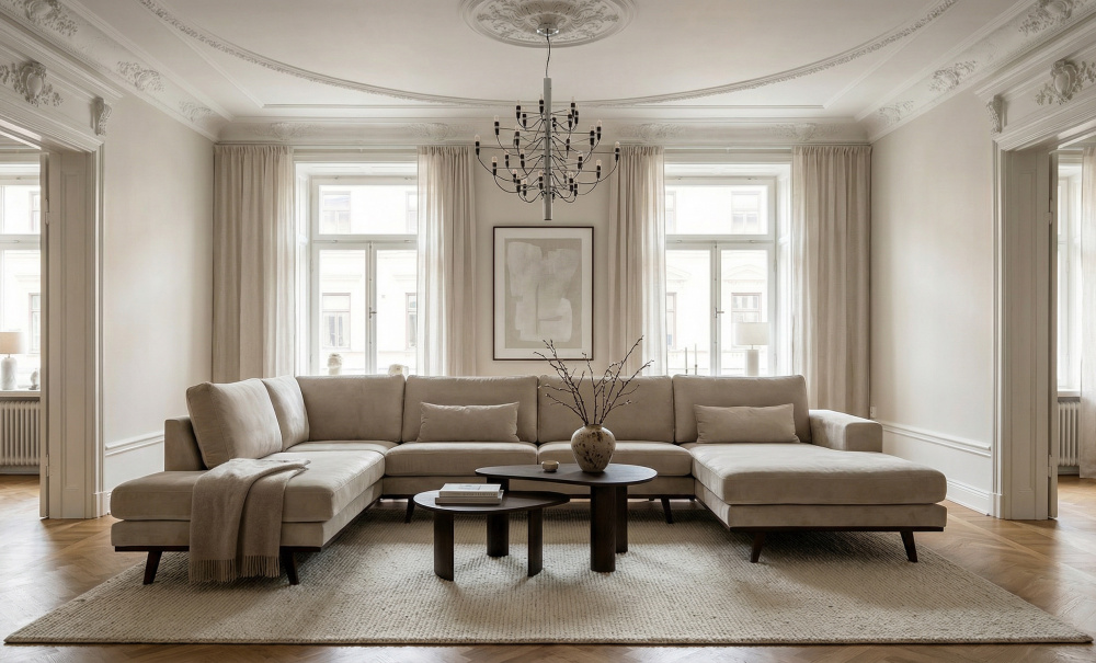 Bild nr 4 (STOCKHOLM U-soffa V�nster Velvet Edition Greige)