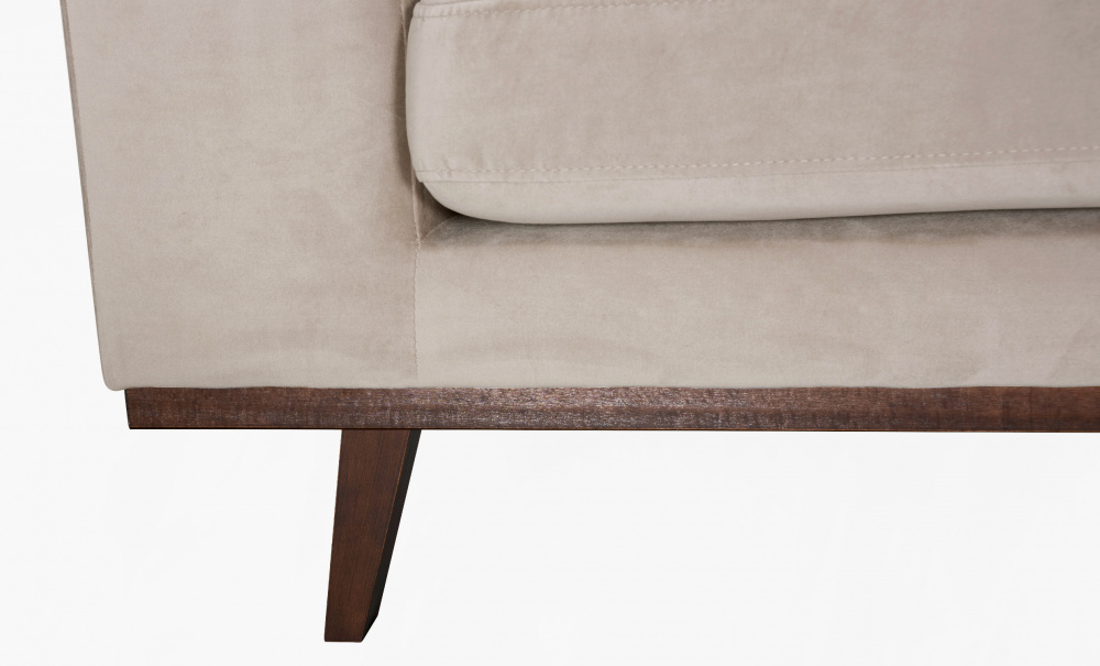 STOCKHOLM U-soffa Hger Velvet Edition Greige i gruppen Vardagsrum / Soffor / U-Soffor hos SoffaDirekt.se (STD3ASA02)