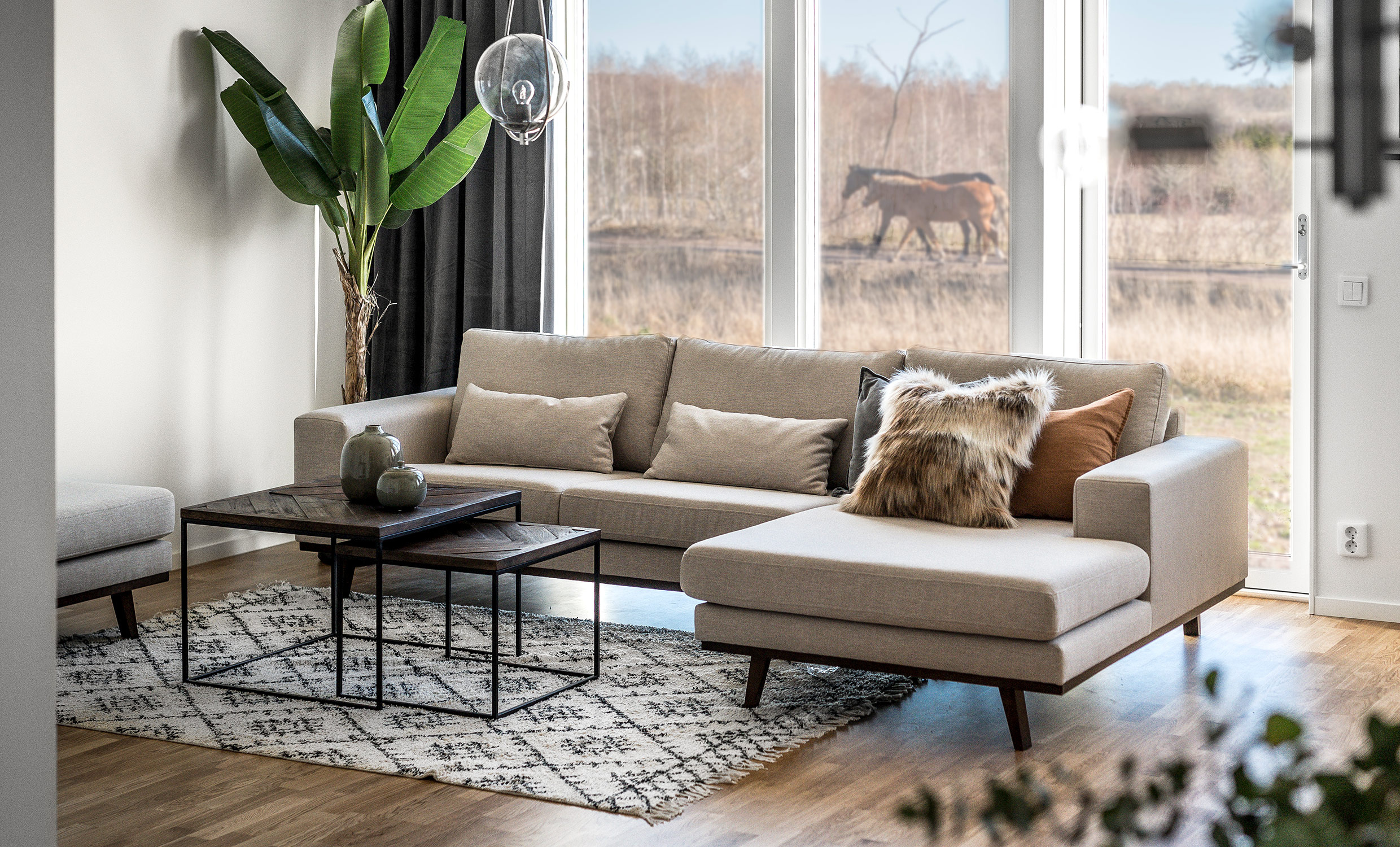 STOCKHOLM Fusion Divansoffa Vnster Greige
