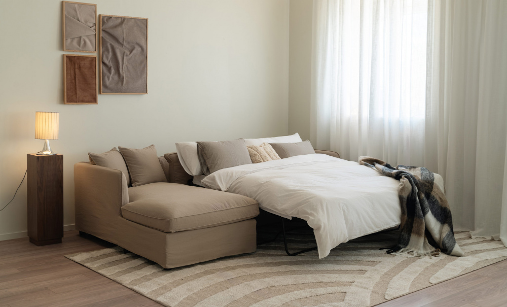 STEDFORD Bddsoffa Divan Vnster Khaki i gruppen Vardagsrum / Soffor / Bddsoffor hos SoffaDirekt.se (STF-CORN-LHF-067-2D)