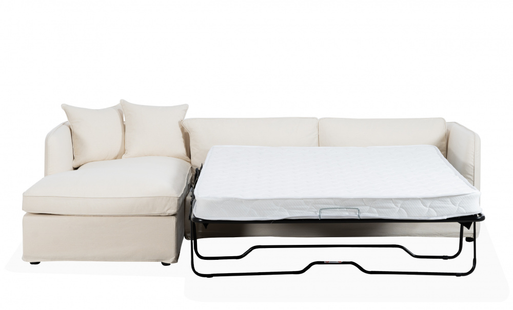 STEDFORD Bddsoffa Divan Vnster Beige i gruppen Vardagsrum / Soffor / Bddsoffor hos SoffaDirekt.se (STF-CORN-LHF-067-5D)