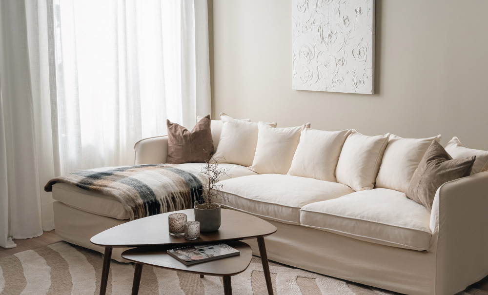 STEDFORD Bddsoffa Divan Vnster Beige i gruppen Vardagsrum / Soffor / Bddsoffor hos SoffaDirekt.se (STF-CORN-LHF-067-5D)
