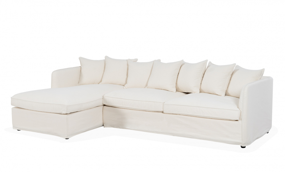 STEDFORD Bddsoffa Divan Vnster Beige i gruppen Vardagsrum / Soffor / Bddsoffor hos SoffaDirekt.se (STF-CORN-LHF-067-5D)