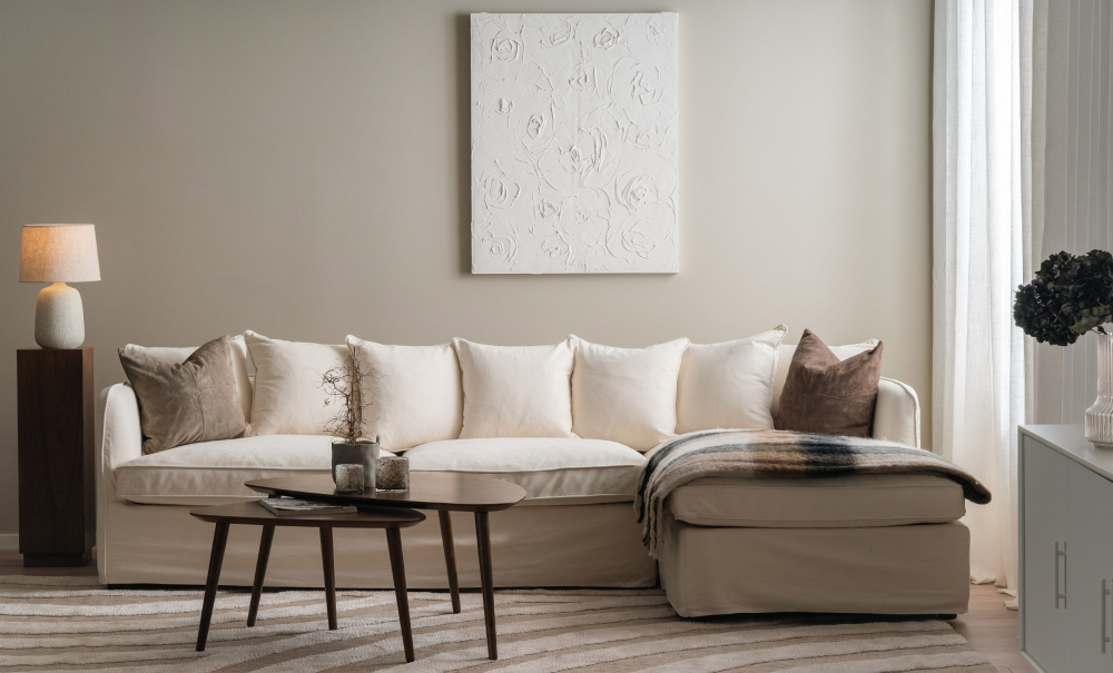 STEDFORD Bddsoffa Divan Hger Beige i gruppen Vardagsrum / Soffor / Bddsoffor hos SoffaDirekt.se (STF-CORN-RHF-067-5D)