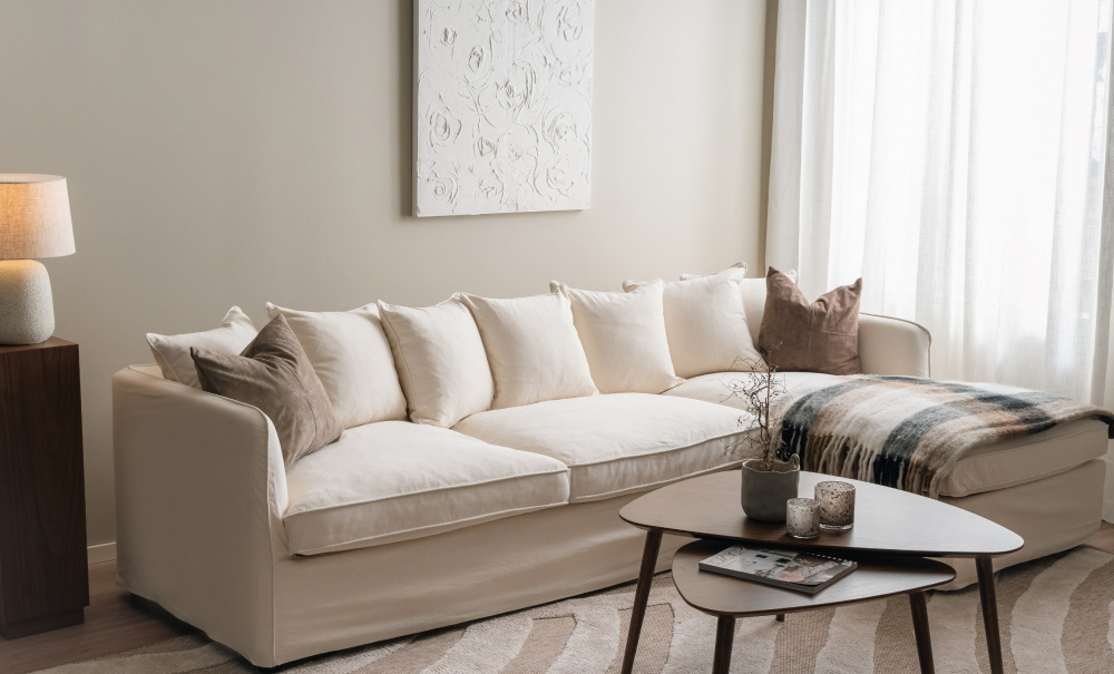 STEDFORD Bddsoffa Divan Hger Beige i gruppen Vardagsrum / Soffor / Bddsoffor hos SoffaDirekt.se (STF-CORN-RHF-067-5D)