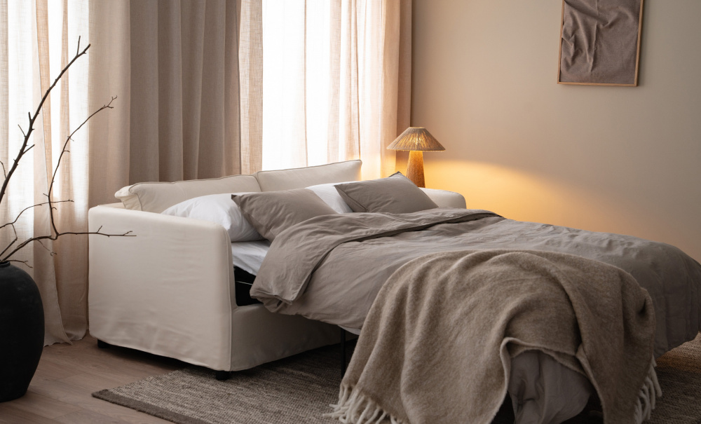 STEDFORD Bddsoffa Beige i gruppen Vardagsrum / Soffor / Bddsoffor hos SoffaDirekt.se (STF067-5D)