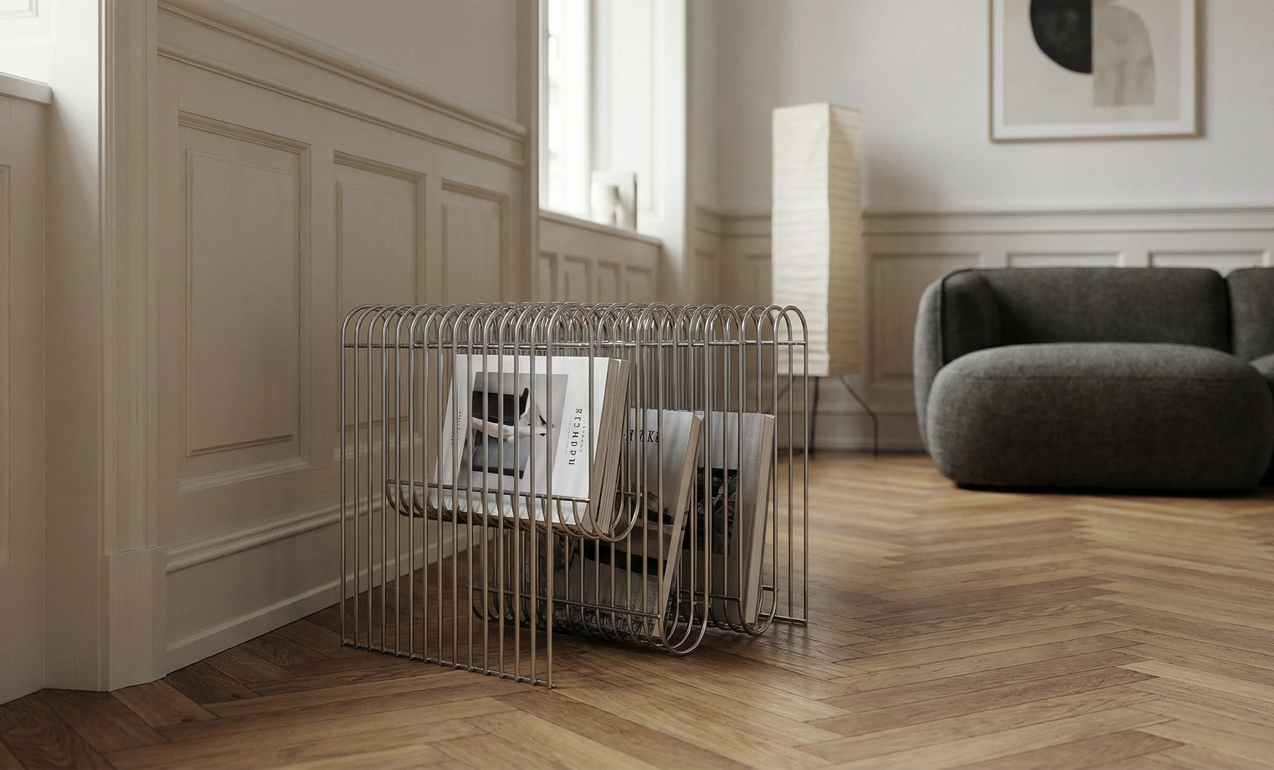 VIRA Tidningsst�ll Silver