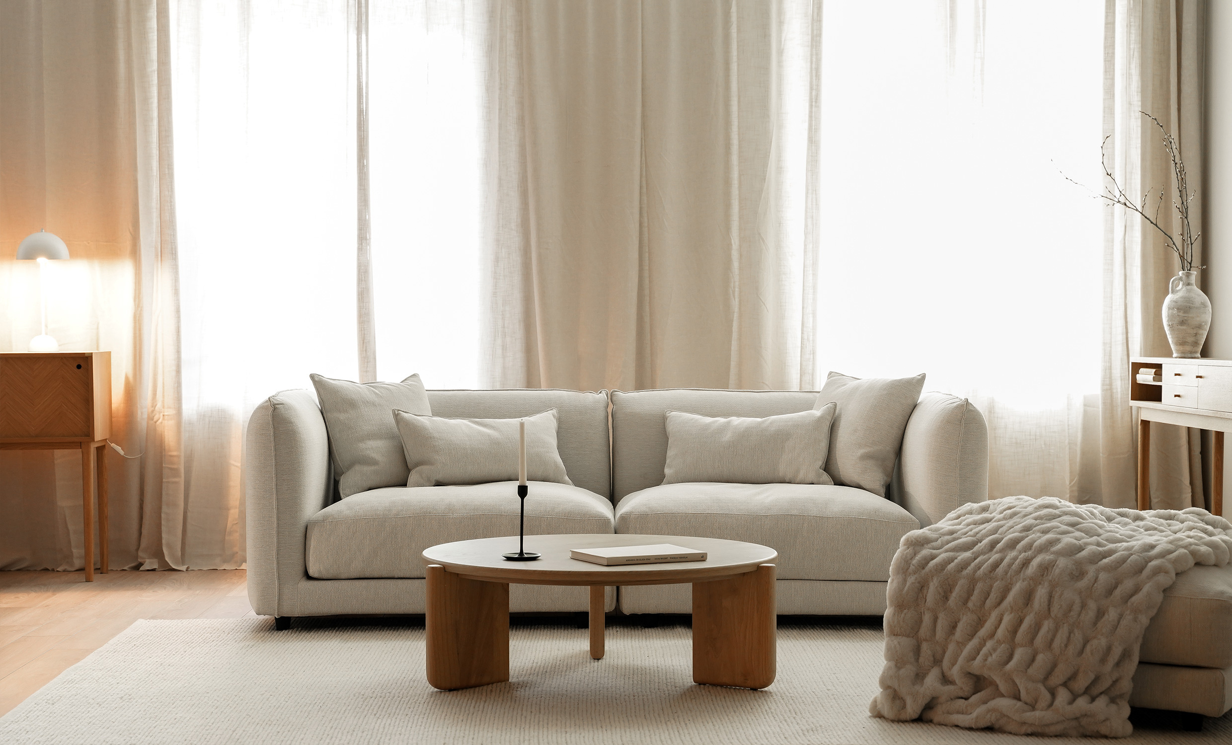 BROKLYN Modulsoffa 3-sits Offwhite