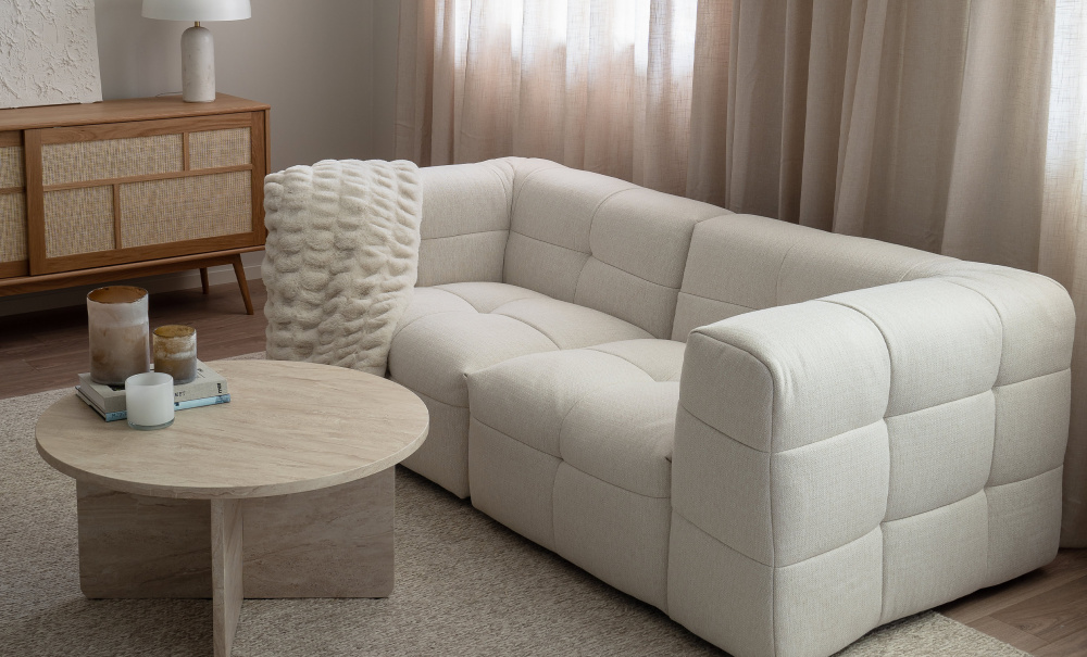 BELIZE 3-sitssoffa Offwhite i gruppen Vardagsrum / Soffor / 3-sits soffor hos SoffaDirekt.se (Y2121-3S-SD546-01)